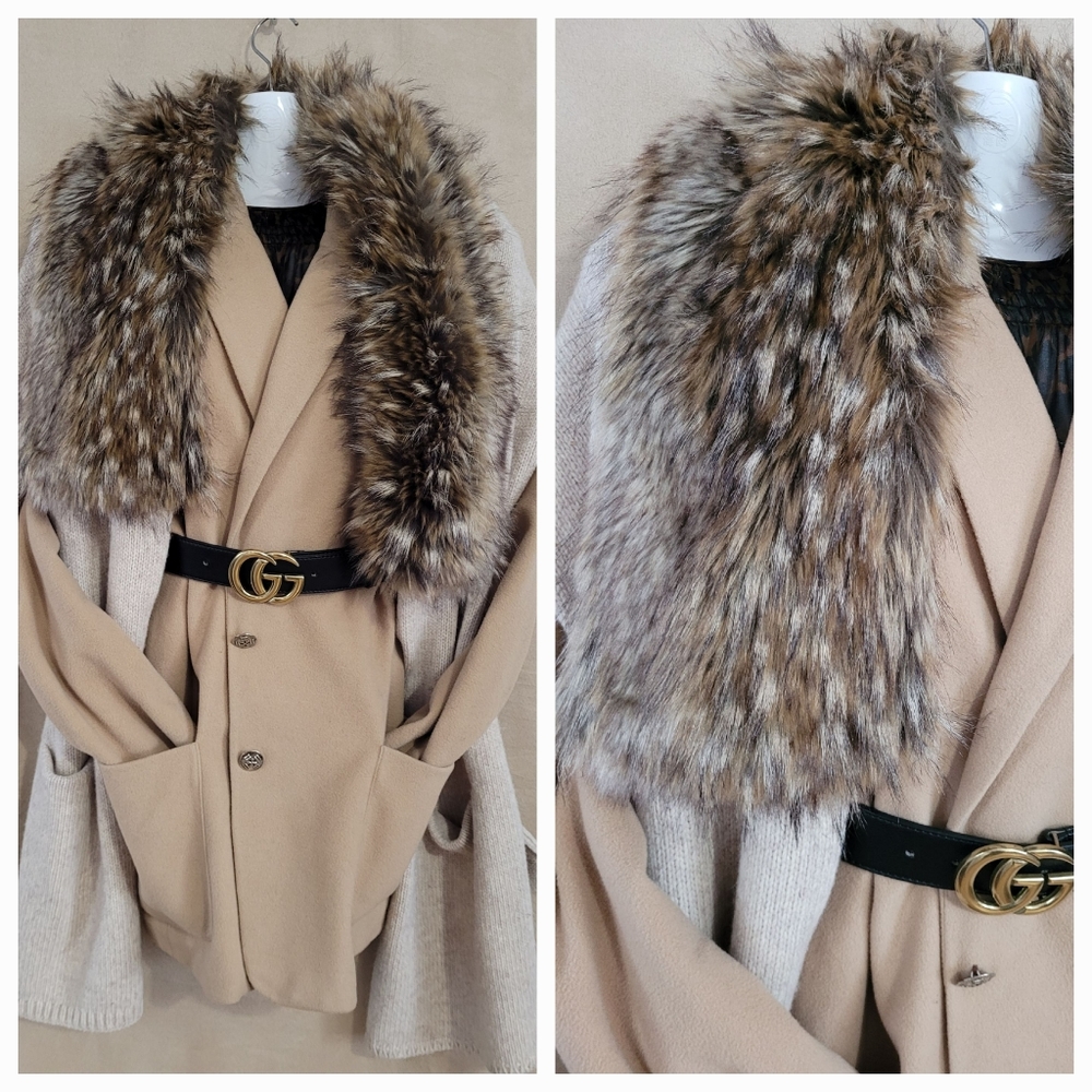 Faux Fur Sweater Scarf